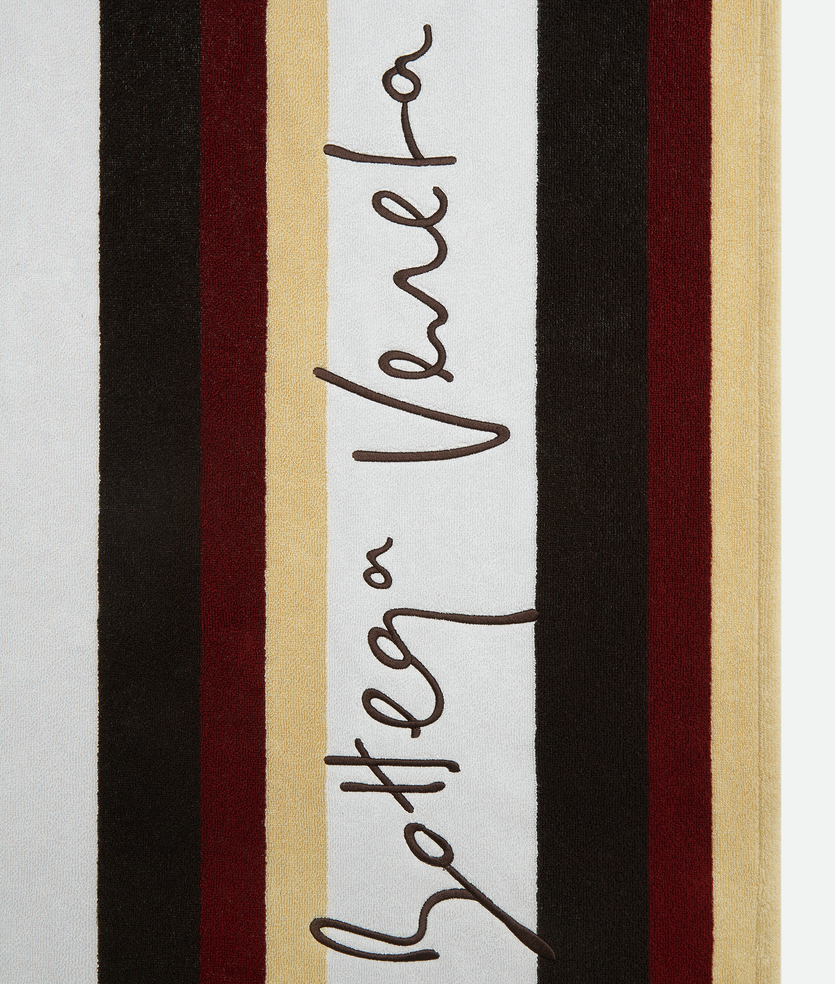 Women's Stripe Jacquard Beach Towel in Cloud/fondant/lava Bottega Veneta Finland EN - Image 2
