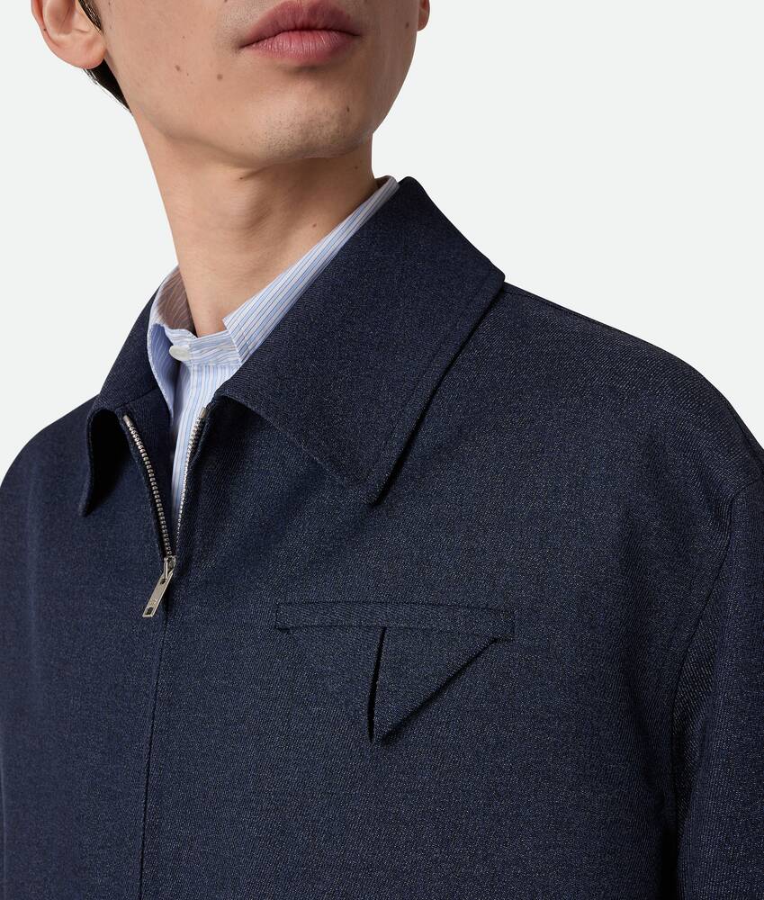 Blouson aus melierter Wolle f&uuml;r Herren in Dark indigo Bottega Veneta Deutschland DE - Image 5