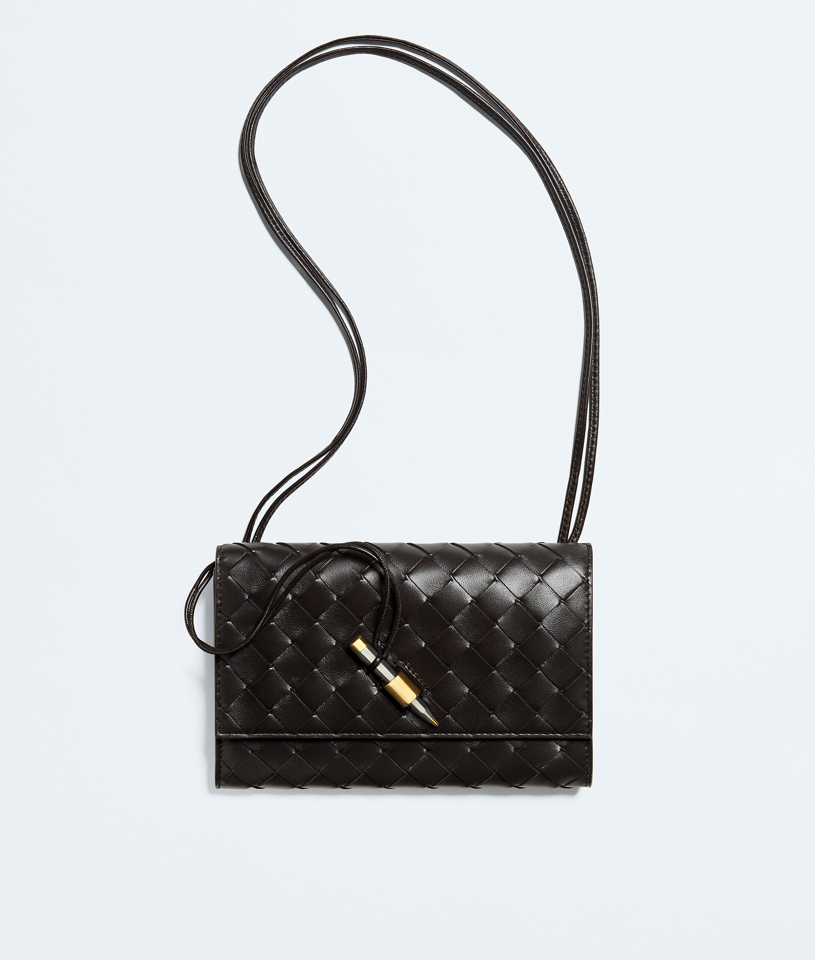 Bottega Veneta Brown Andiamo Pouch On Strap - Woman - U
