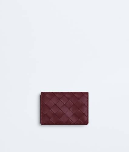 Women's Intrecciato Business Card Case in Barolo Bottega Veneta Kuwait EN - Image 1