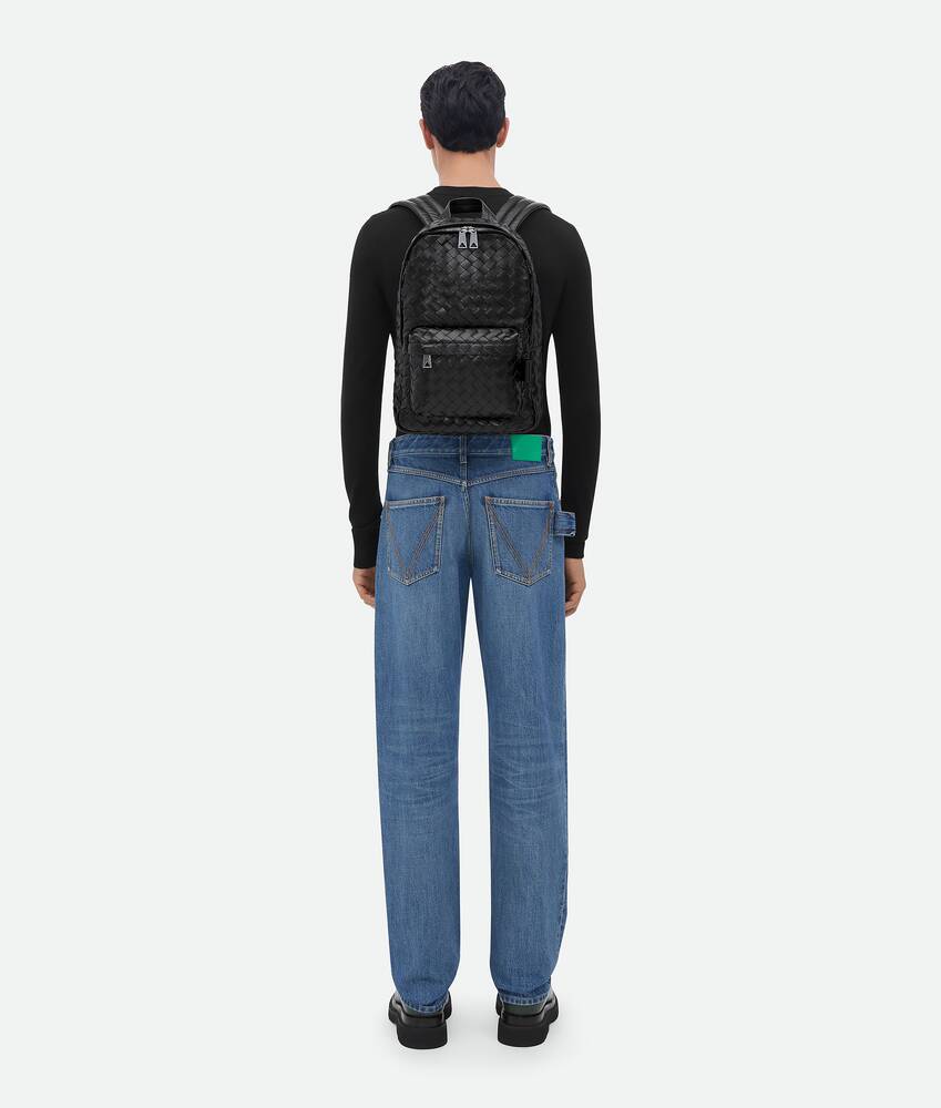 ボッテガ　スモールイントレチャートバックパック　ブラック ブラックスモール イントレチャート バックパック| Bottega