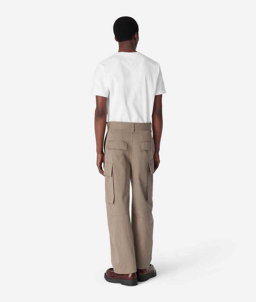 Men's Cotton Twill Cargo Pants in Grey seal Bottega Veneta Finland EN - Image 3