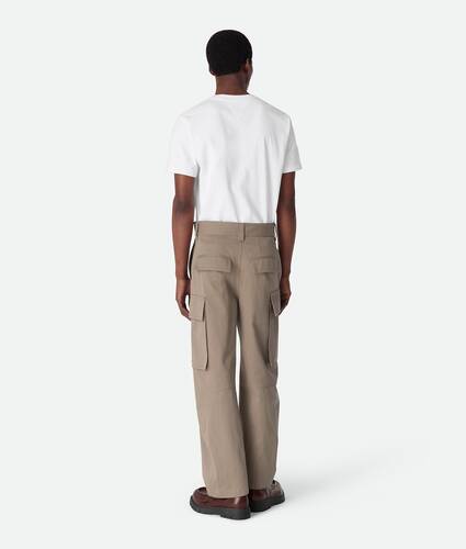 Men's Cotton Twill Cargo Pants in Grey seal Bottega Veneta Lithuania EN - Image 3