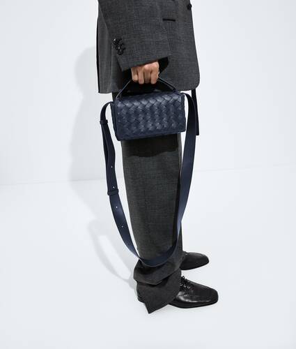 Mini borsa Intrecciato con patta da Uomo in Petroleum Bottega Veneta Italia IT - Image 6