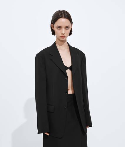Women's Cotton Gabardine Skirt in Double black Bottega Veneta Latvia EN - Image 1