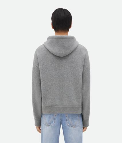 Men's Cashmere Hoodie in Light grey melange Bottega Veneta United Arab Emirates EN - Image 3