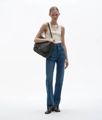 Vaqueros con pernera recta color indigo con lavado medio para Mujer en Mid blue Bottega Veneta M&eacute;xico ES - Image 1