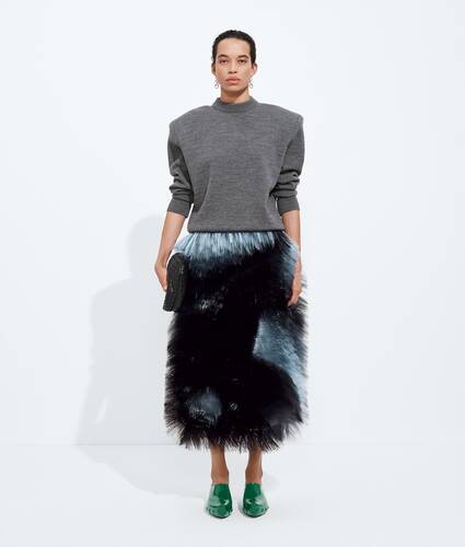 Jupe &agrave; franges brod&eacute;es