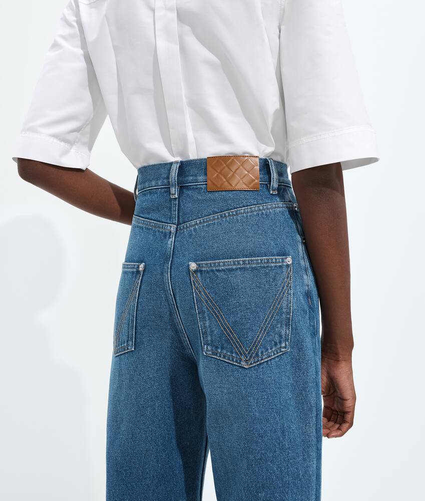 Display a large version of the product image 4 - Medium Indigo Wide Leg Jeans