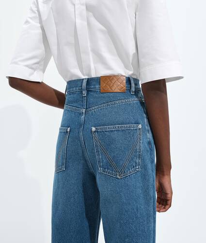 Medium Indigo Wide Leg Jeans
