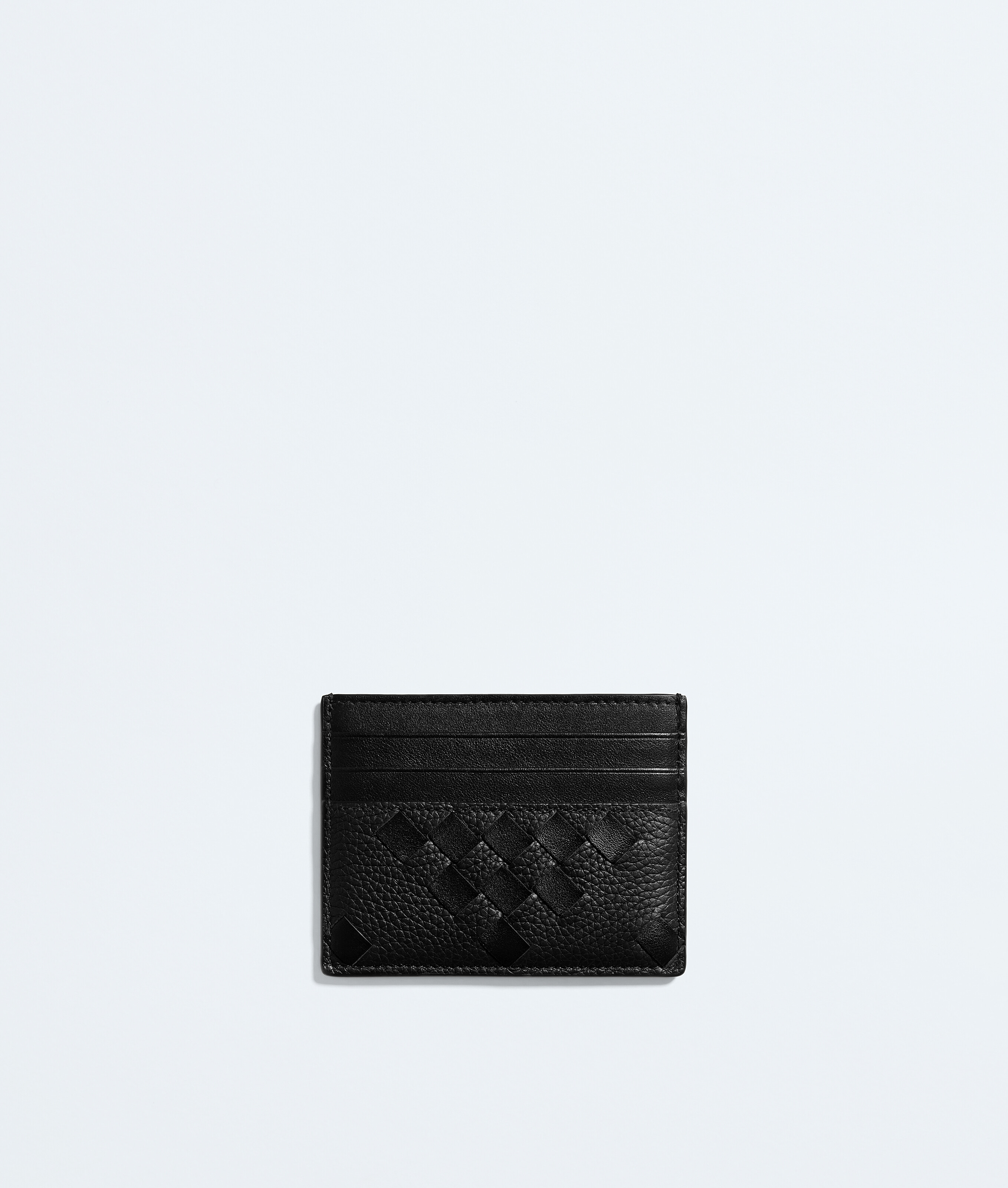 Men's Intrecciato Credit Card Case in Black Bottega Veneta Luxembourg EN - Image 2