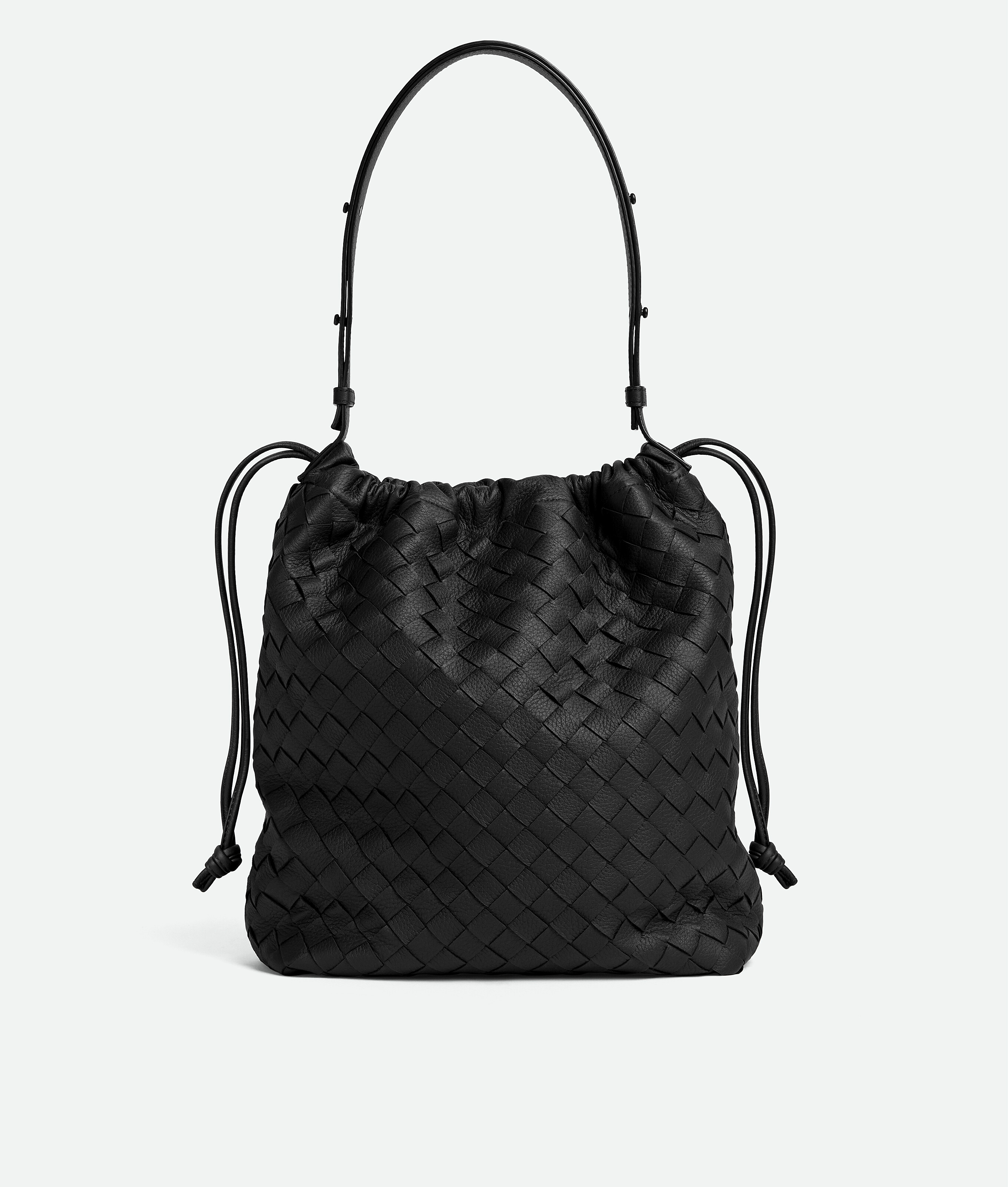 Men's Intrecciato Biblioteca Bucket in Black | Bottega Veneta US