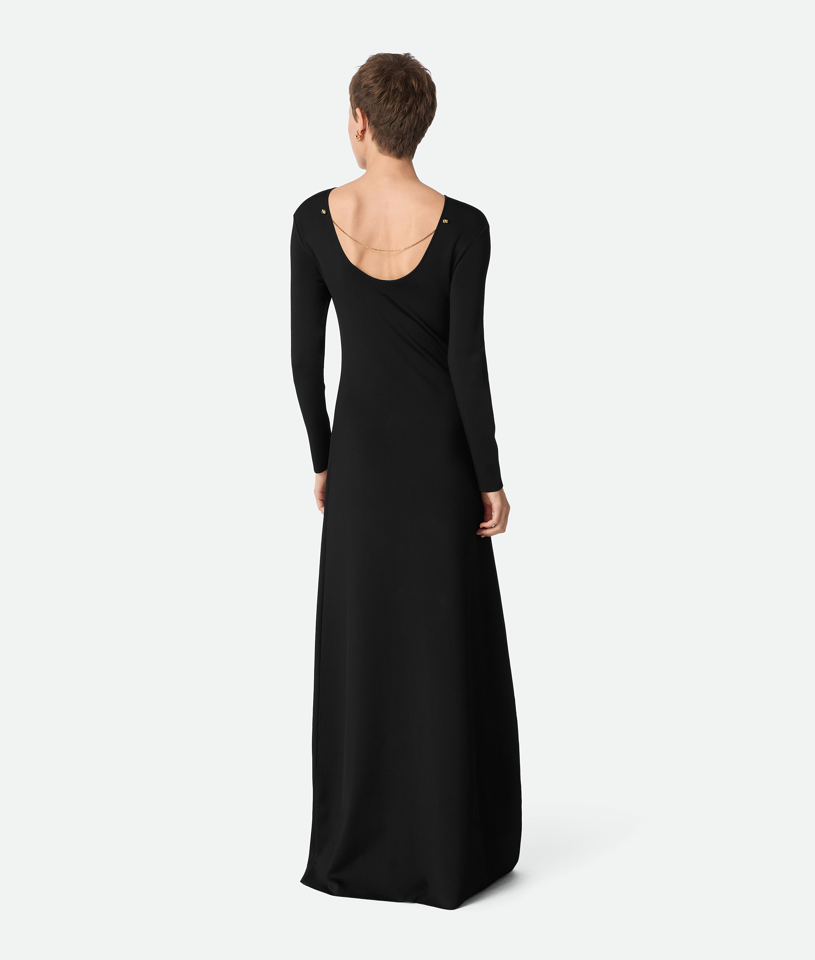 Bottega Veneta Compact Viscose Dress In Black