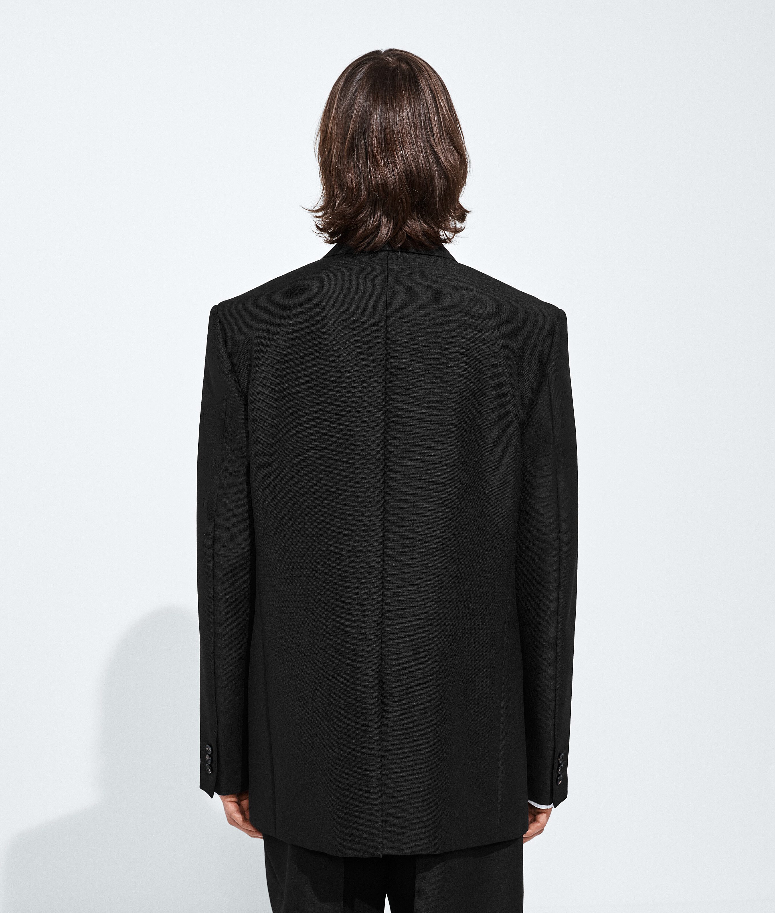 Men's Mohair And Wool Jacket in Double black Bottega Veneta Luxembourg EN - Image 3