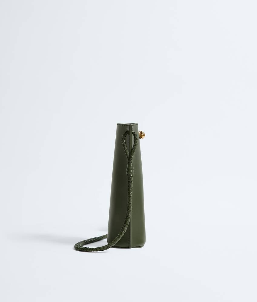 Women's Bacio Phone Bucket in Green tweed Bottega Veneta United States EN - Image 4