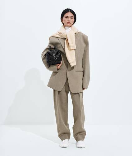 Veste en m&eacute;lange de laine et de lin