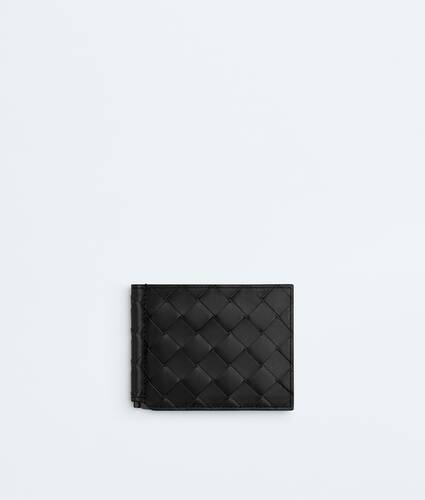 Men's Intrecciato Bill Clip Wallet in Black Bottega Veneta Malta EN - Image 1