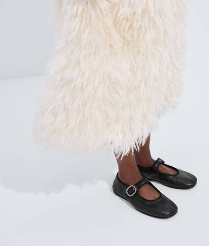Women's Veneziana Mary-Jane Ballerina in Black Bottega Veneta Cyprus EN - Image 2