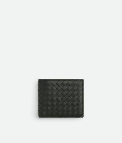 Men's Intrecciato Piccolo Bi-Fold Wallet With Coin Purse in Dark green Bottega Veneta Macao SAR China EN - Image 1