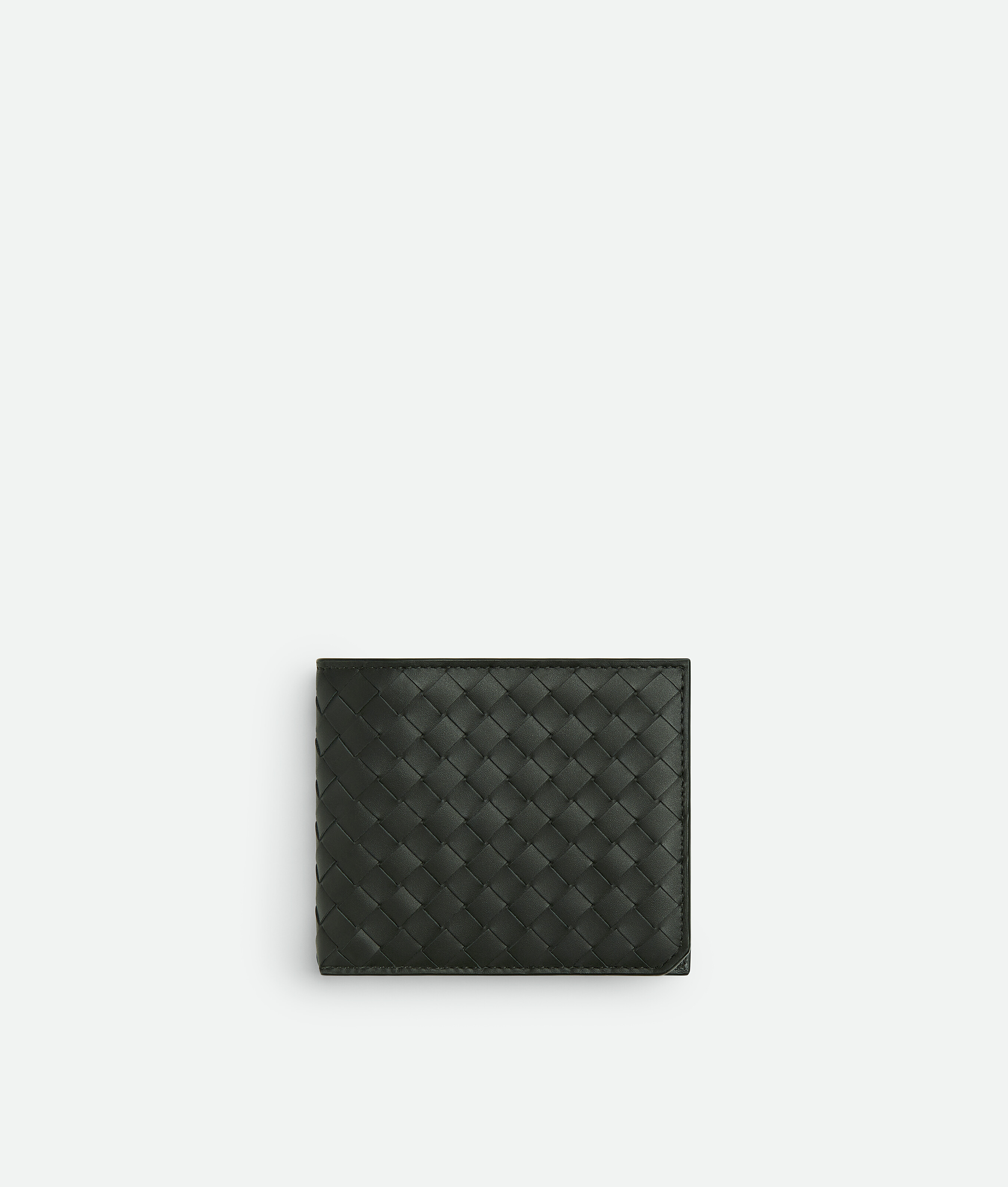 Bottega Veneta Green Intrecciato Piccolo Bi-Fold Wallet With Coin Purse - Man - U
