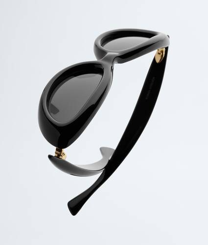 Sardine Oval Sunglasses in Black/gray Bottega Veneta Canada EN - Image 3