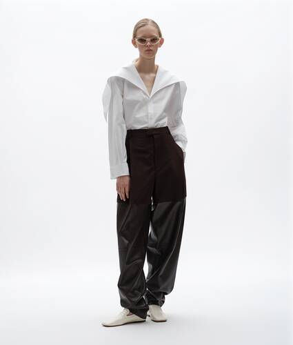 Women's Compact Cotton Poplin Shirt in White Bottega Veneta Cyprus EN - Image 1
