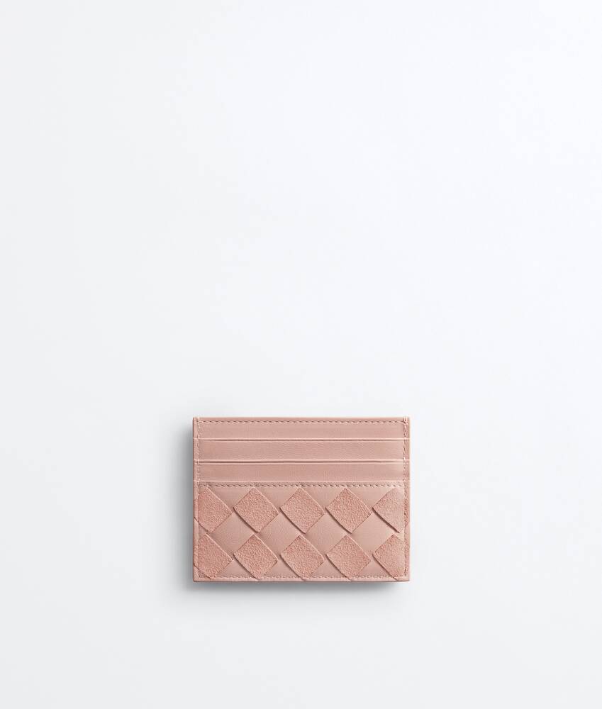 Portacarte di credito Intrecciato da Donna in Terra pink Bottega Veneta Italia IT - Image 2