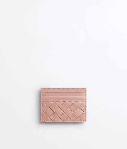 Portacarte di credito Intrecciato da Donna in Terra pink Bottega Veneta Italia IT - Image 2