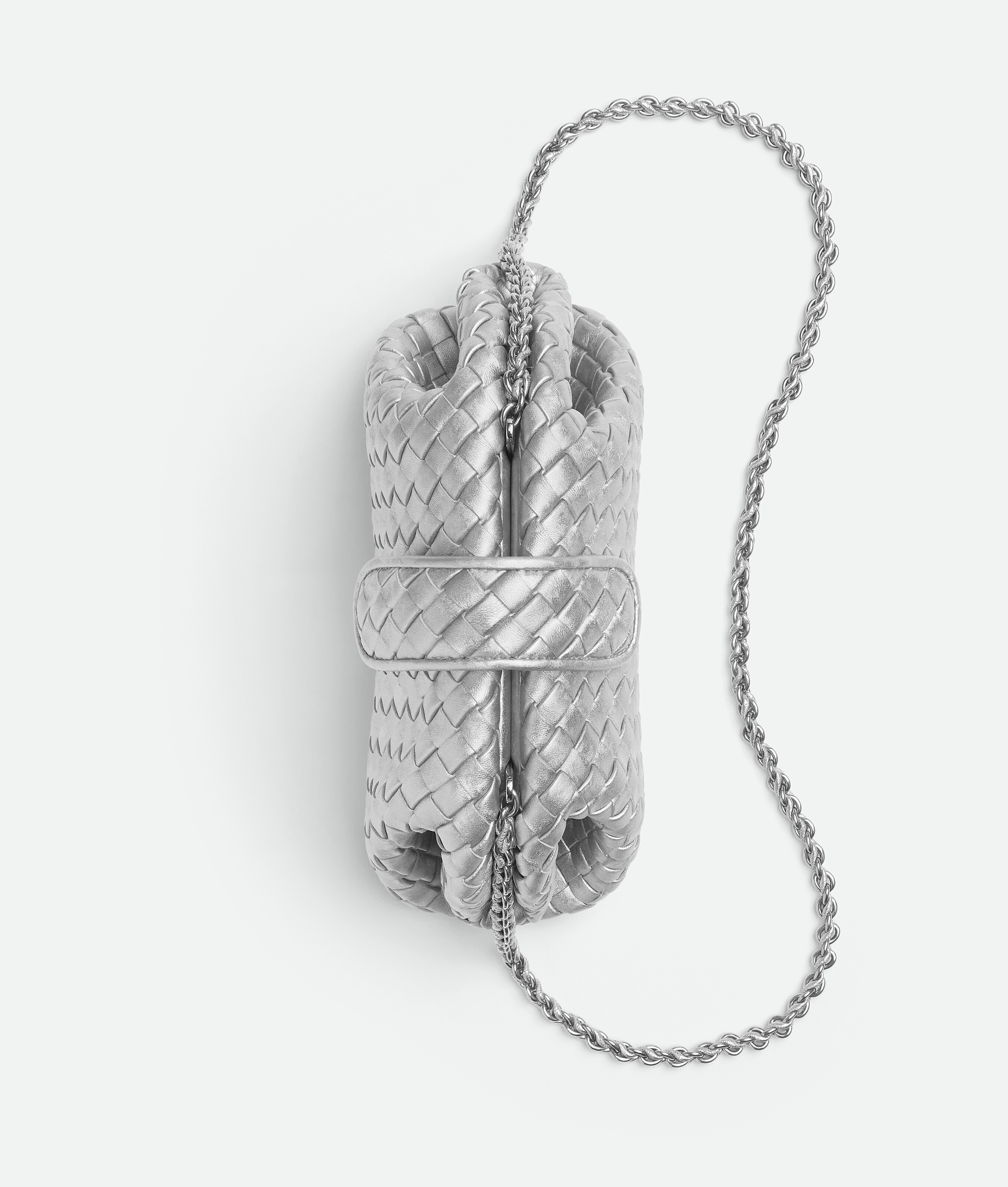 Bottega Veneta Small Lauren 1980 In Silver