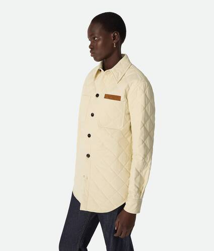Women's Quilted Cotton Overshirt in Sea salt Bottega Veneta United States EN - Image 2