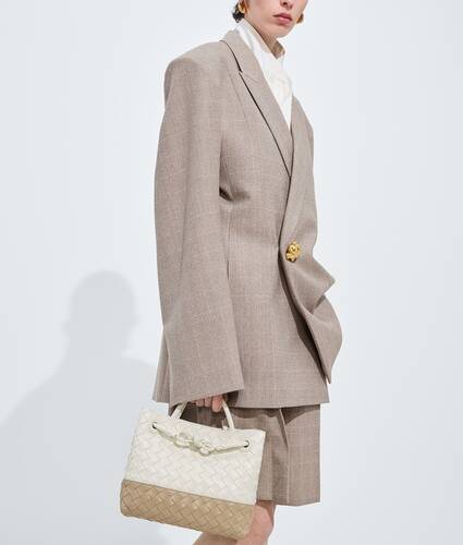 小号Andiamo手提包 为 所有 在 雪花岩白/淡褐色 Bottega Veneta 新加坡 ZH - Image 5