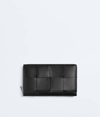 Women's Cassette Zip Around Wallet in Black/parakeet Bottega Veneta Zimbabwe EN - Image 1