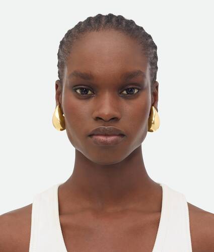 Boucles d'oreilles Drop moyen format pour Femme en Yellow gold Bottega Veneta France FR - Image 3