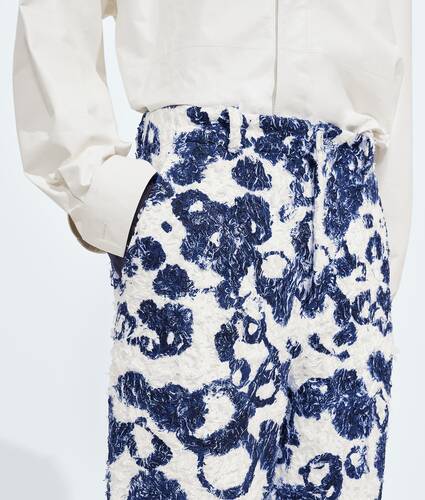 Men's Cotton Fil Coup&eacute; Printed Pants in Blue ink/white Bottega Veneta United States EN - Image 4