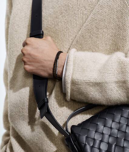 Men's Rope Leather Bracelet in Espresso Bottega Veneta Slovakia EN - Image 2