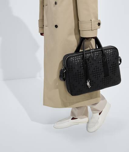 Men's Getaway Briefcase in Black Bottega Veneta Cyprus EN - Image 6