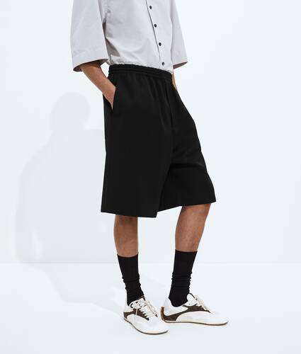 Wool Grain De Poudre Shorts