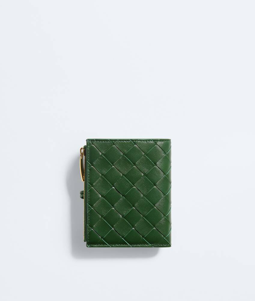 Ela's Carteira Bi-Fold Andiamo pequena em Basil Bottega Veneta Brasil PT - Image 3