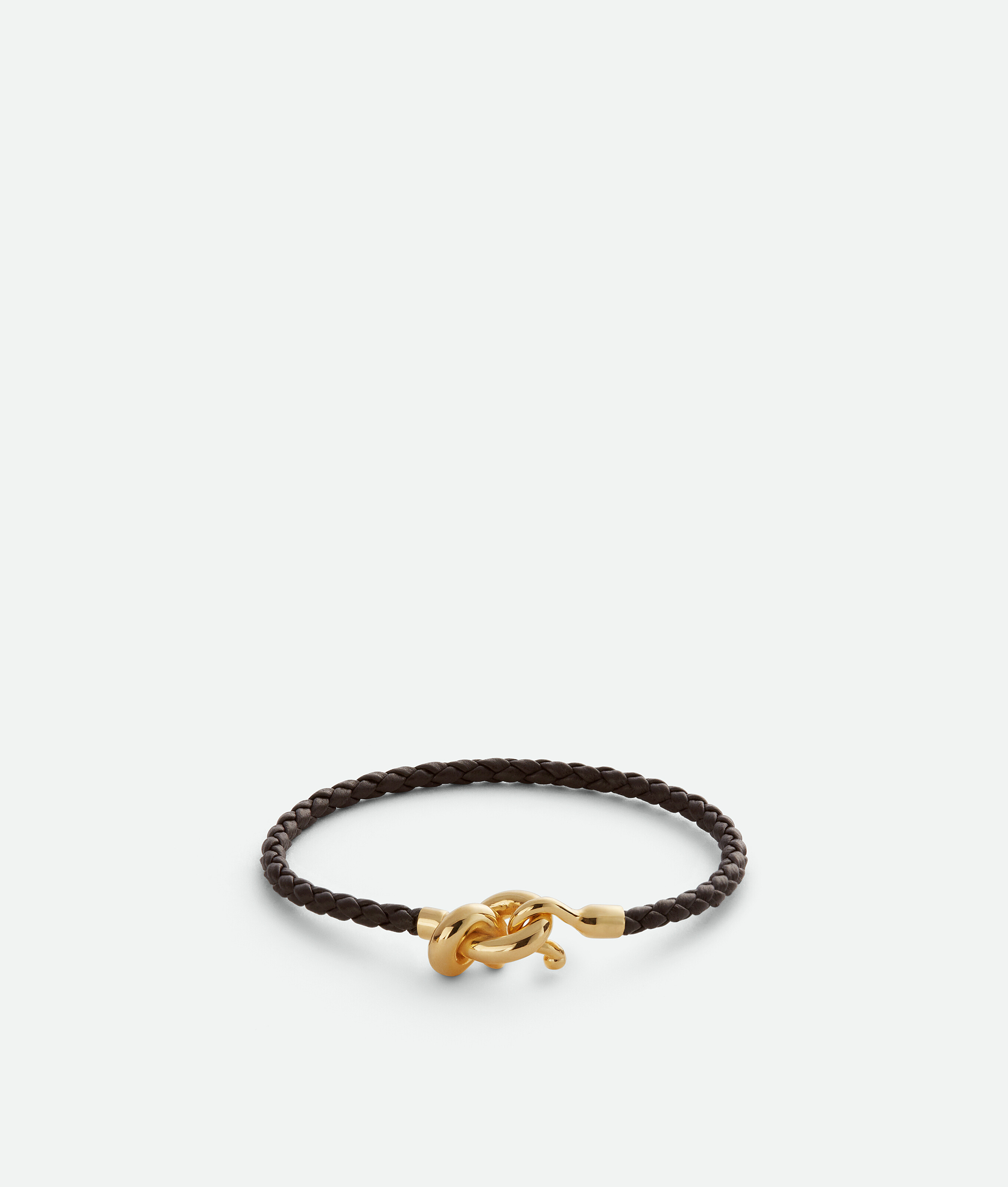 Bottega Veneta Brown Leather Knot Bracelet - Woman - L
