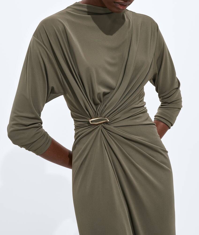 Women's Crepe Viscose Jersey Dress in Camo | Bottega Veneta SE Women's Crepe Viscose Jersey Dress in Camo | Bottega Veneta SE
