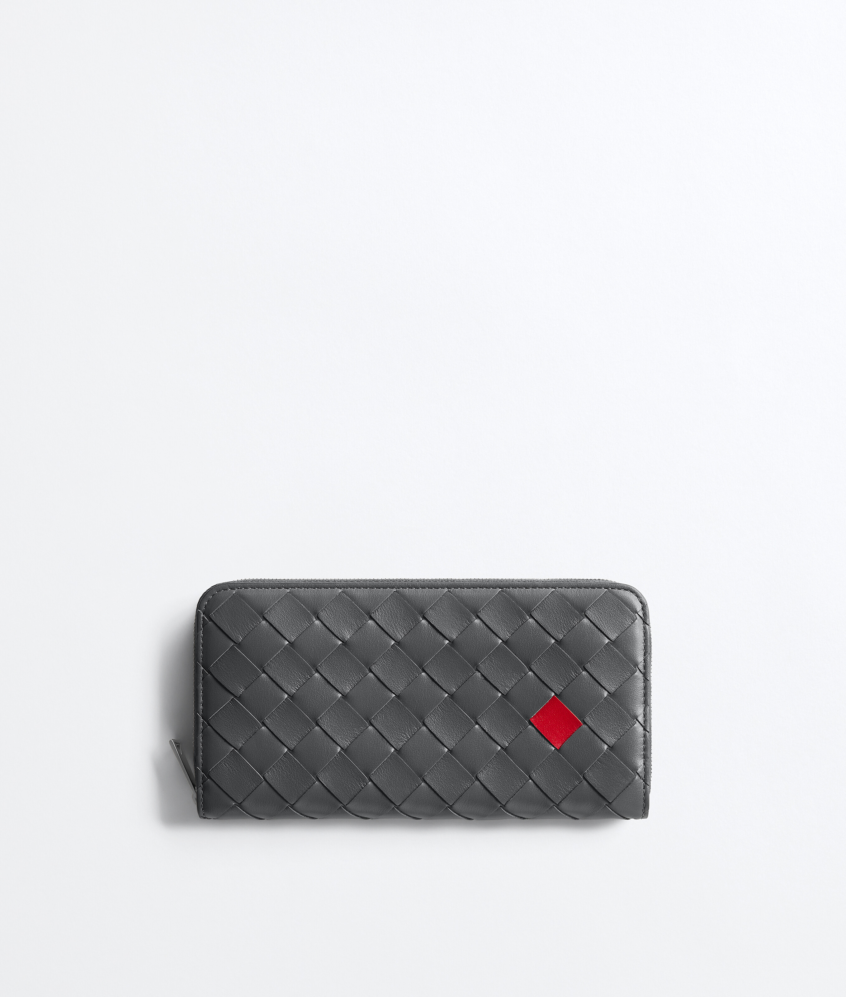 Intrecciato Portemonnaie mit umlaufendem Zip für Herren in Obsidian grey radar Bottega Veneta Deutschland DE - Image 1