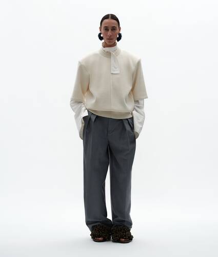 Pantalones de lana y mohair para Mujer en Blue/grey melange Bottega Veneta Espa&ntilde;a ES - Image 1