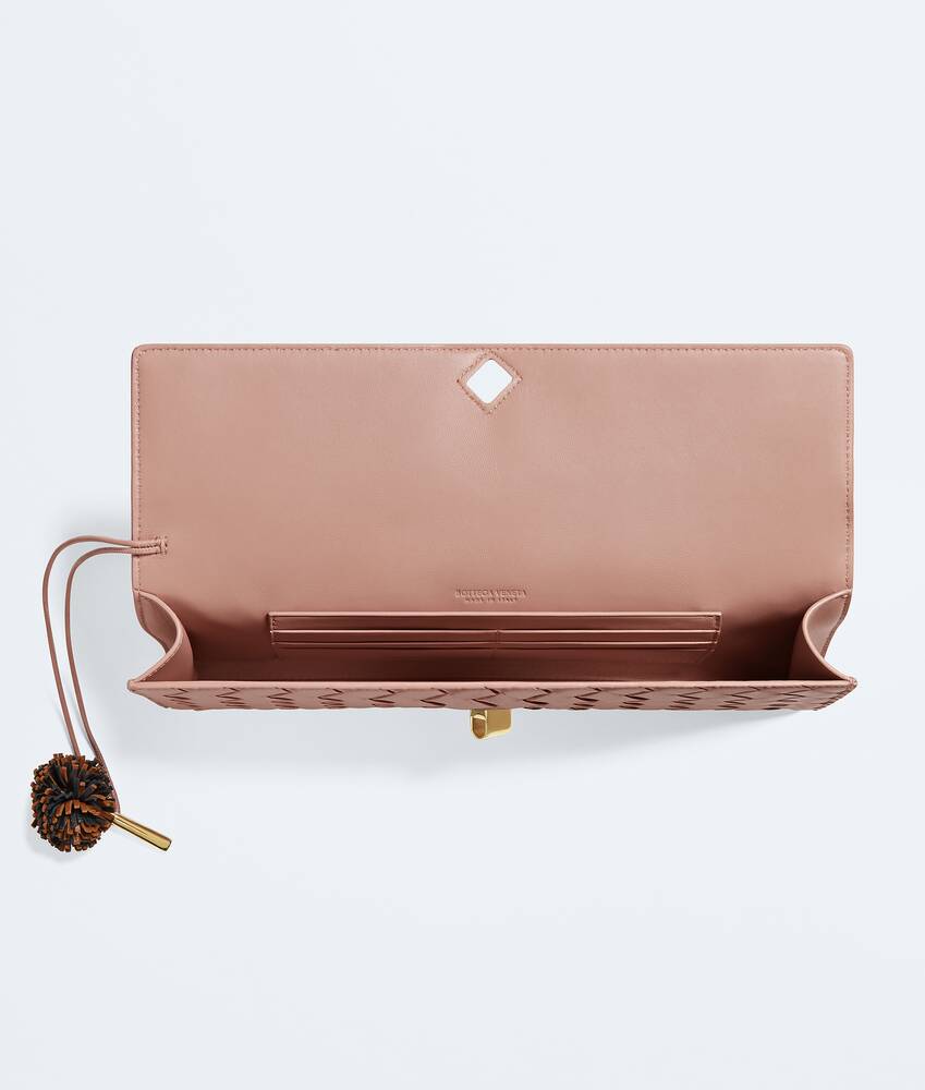 Women's Andiamo Clutch in Terra pink Bottega Veneta Singapore EN - Image 5