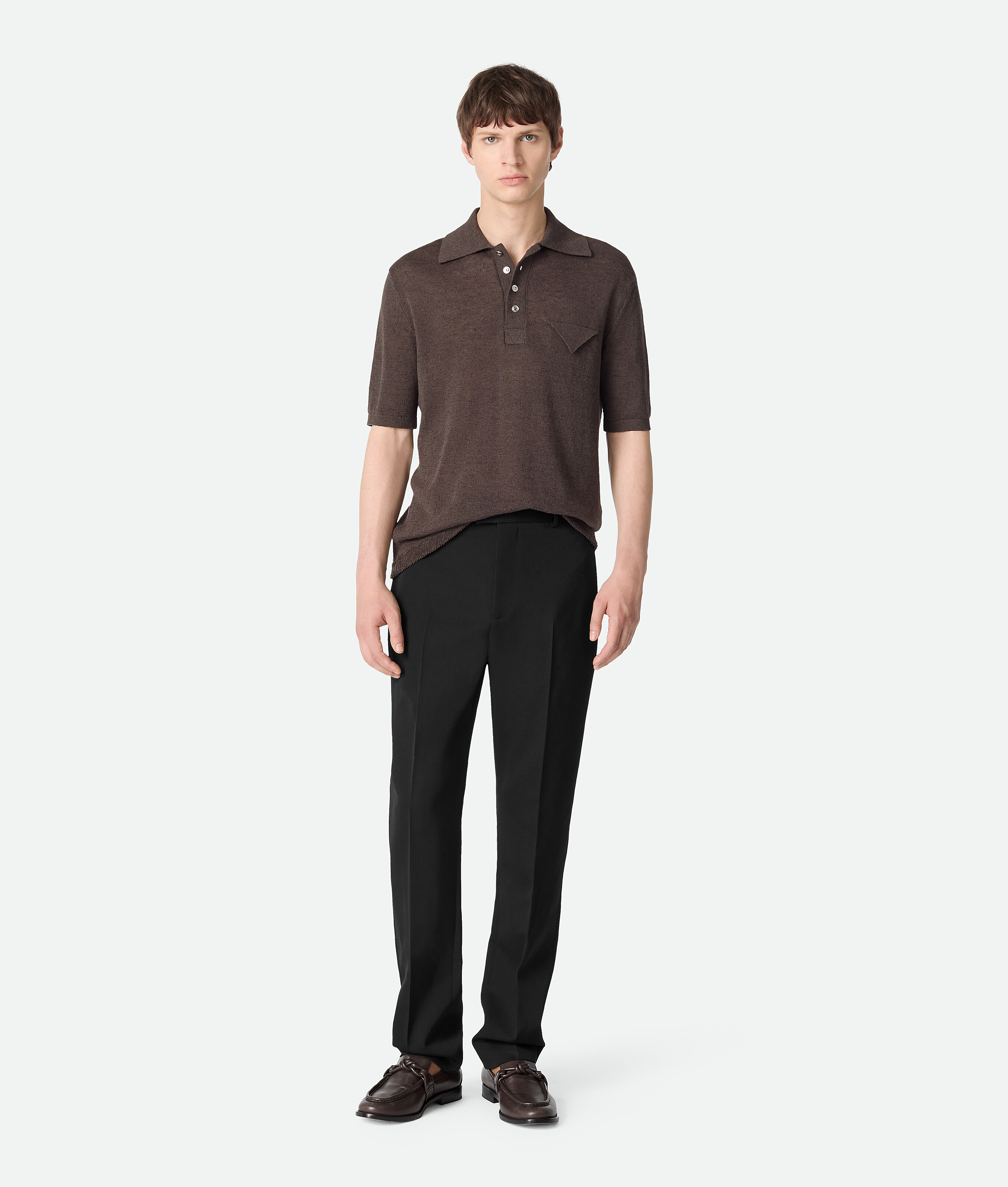 Bottega Veneta Grain De Poudre Pants - Black - Man - 52 - Wool