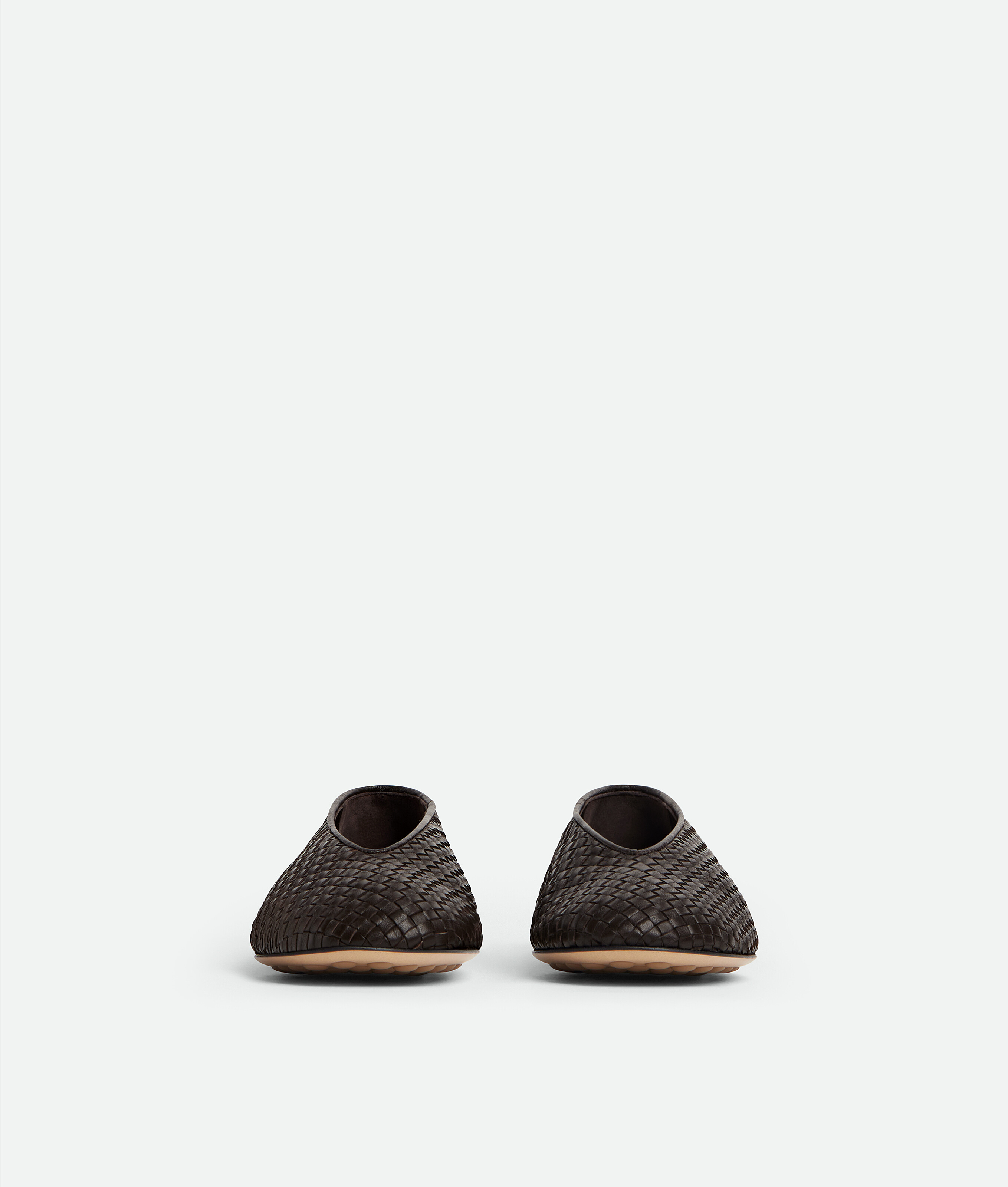 Bottega Veneta Brown Rosa Ballerina Flats In Multi
