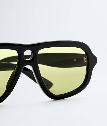 Occhiali da sole aviator Sophia Ribbon in Black/green Bottega Veneta Italia IT - Image 4