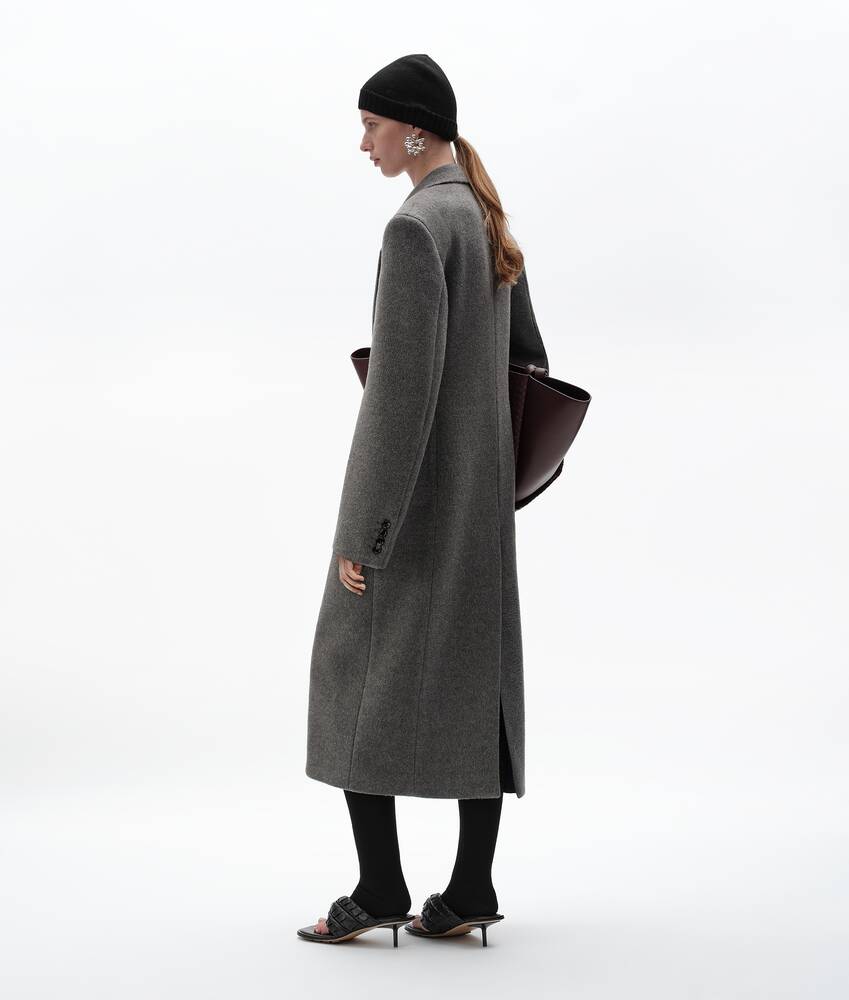Women's Cashmere Coat in Slate melange Bottega Veneta Lithuania EN - Image 2