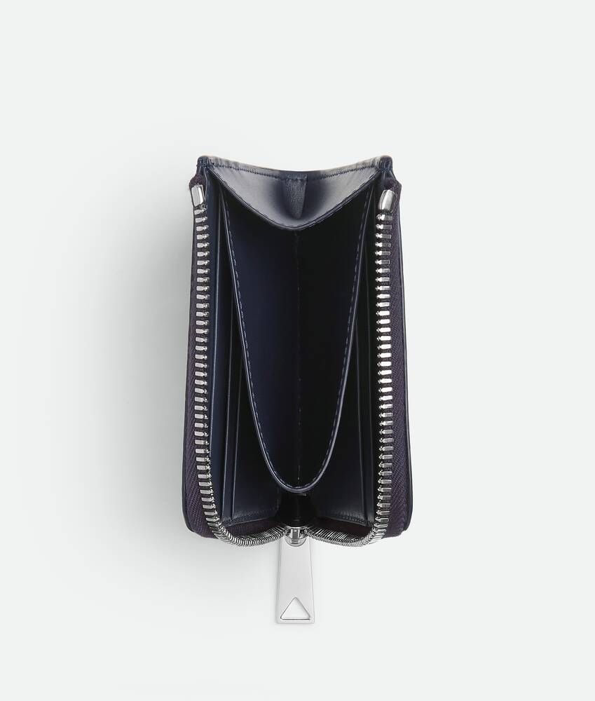 Men's Intrecciato Stamp Square Zip Around Wallet in Abyss Bottega Veneta United Kingdom EN - Image 2