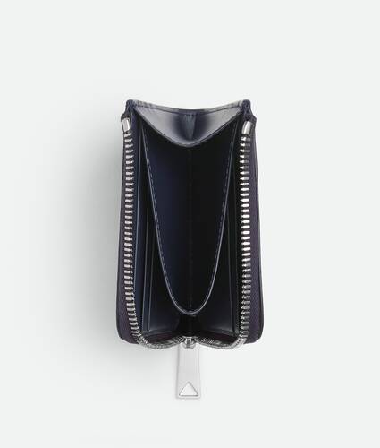 Men's Intrecciato Stamp Square Zip Around Wallet in Abyss Bottega Veneta United Kingdom EN - Image 2