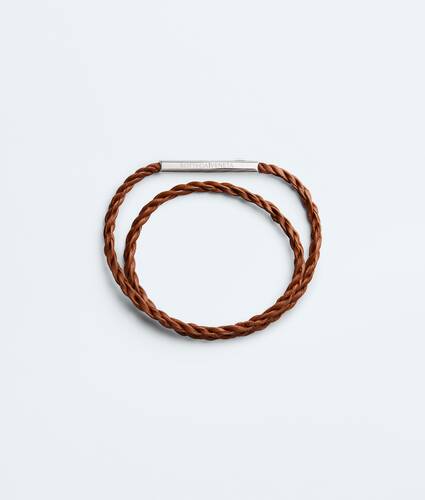 Men's Rope Leather Bracelet in Tannin Bottega Veneta Slovakia EN - Image 3